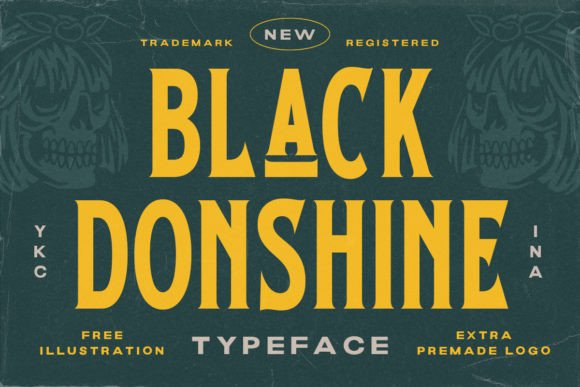Black Donshine Font: Bold Vintage Style for Editorial Design