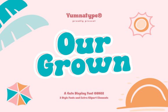 Ourgrown Font: Whimsical Display Type for Handmade Products