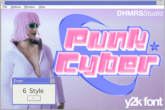 Punk Cyber Font: Bold Y2K Typography for Editorial Design
