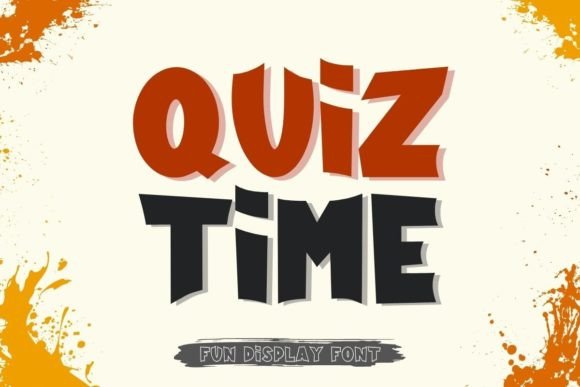 Quiz Time Font: Bold Editorial Typography