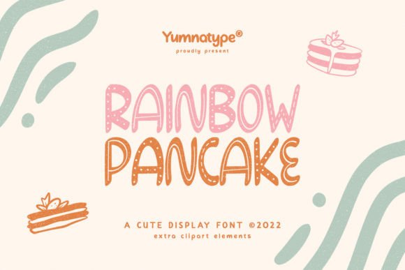 Rainbow Pancake Font: Cute Display Type for Crafts