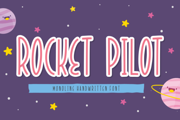 Rocket Pilot Font: Retro Display Type for Crafts